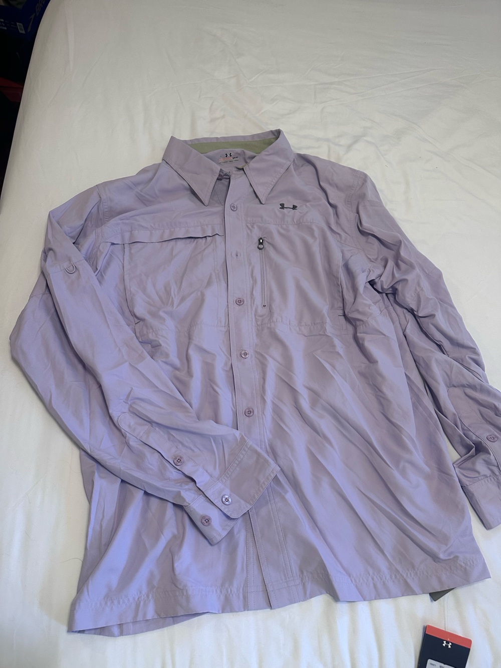 Under Armour Lavender Performance Button-Up Shirt
